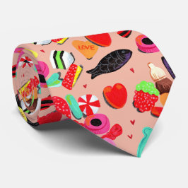 Niedliche Valentine, so süß pinkfarbene Bonbons & Krawatte