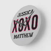 niedliche Valentine, süß für Paare Runde Wanduhr (Winkel)