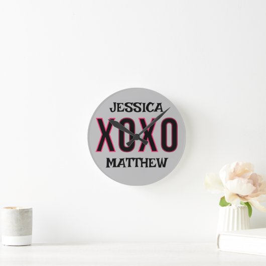 niedliche Valentine, süß für Paare Runde Wanduhr (Zuhause)