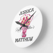 niedliche Valentine, süß für Paare Runde Wanduhr (Winkel)