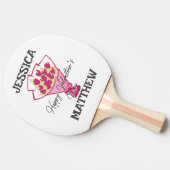 niedliche Valentine, süß für Paare Tischtennis Schläger (Seitenansicht)