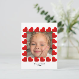 ❤️ Niedliche Valentiner Fotokarte für Kinder Feiertagskarte