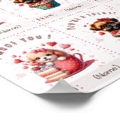 Niedliche Valentinerkarte für Kinder Poster (Ecke)