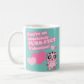 Niedliche Valentinerkatze Kaffeetasse (Links)