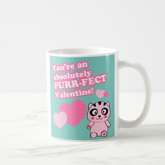 Niedliche Valentinerkatze Kaffeetasse (Rechts)