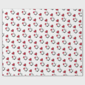 Niedliche Valentines Gnome mit einem herzförmigen Geschenkpapier (Flach)