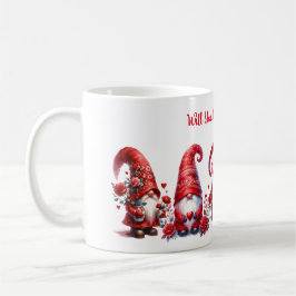 Niedliche Valentines Gnome mit Herz und Löwen Tass Kaffeetasse
