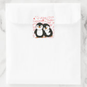 Niedliche Valentines Pinguin Stickers (Tasche)