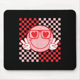 Niedliche Valentines Vibes lächeln Gesicht Valenti Mousepad