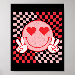 Niedliche Valentines Vibes lächeln Gesicht Valenti Poster