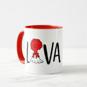 niedliche Valentinische Lavastraße Tasse (Vorderseite Links)