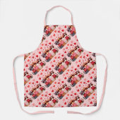 Niedliche Valentinkatzen in Herzsonnenbrille Schürze (Vorderseite)