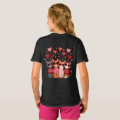 Niedliche Valentinkatzen in Herzsonnenbrille T-Shirt (Schwarz voll)