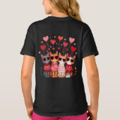 Niedliche Valentinkatzen in Herzsonnenbrille T-Shirt (Rückseite)