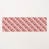 Niedliche Valentinkatzen in Herzsonnenbrille Yogamatte (Rückseite (Horizontal))