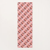 Niedliche Valentinkatzen in Herzsonnenbrille Yogamatte (Rückseite)