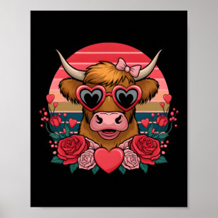 Niedliche Valentinkühe Lover Funny Valentines for  Poster