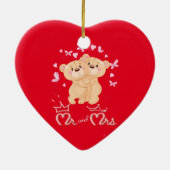 Niedliche Valentinpaare Keramik Ornament (Hinten)