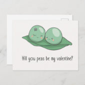 Niedliche Valentinpostkarte. Feiertagspostkarte (Vorne/Hinten)