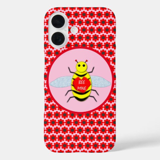 Niedliche Valentinstag-Biene Case-Mate iPhone Hülle (Rückseite)