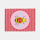 Niedliche Valentinstag-Biene Fleecedecke (Vorderseite (Horizontal))