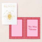 Niedliche Valentinstag-Biene Folienkarte (Anzeige)