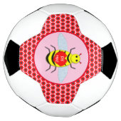 Niedliche Valentinstag-Biene Fußball (Gedreht)