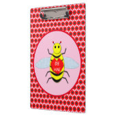 Niedliche Valentinstag-Biene Klemmbrett (Links)