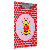 Niedliche Valentinstag-Biene Klemmbrett (Rechts)