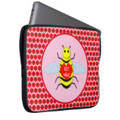 Niedliche Valentinstag-Biene Laptopschutzhülle (Vorne Rechts)