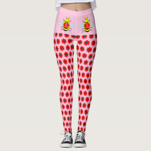 Niedliche Valentinstag-Biene Leggings