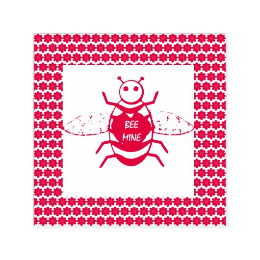 Niedliche Valentinstag-Biene Permastempel (Design)