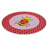 Niedliche Valentinstag-Biene Schneidebrett (Ecke)