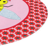 Niedliche Valentinstag-Biene Schneidebrett (Ecke)