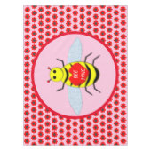 Niedliche Valentinstag-Biene Tischdecke (Vorderseite)