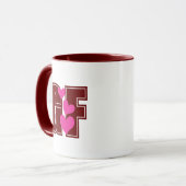Niedliche Valentinstag Geschenke, farbenfrohe Girl Tasse (Vorderseite Links)