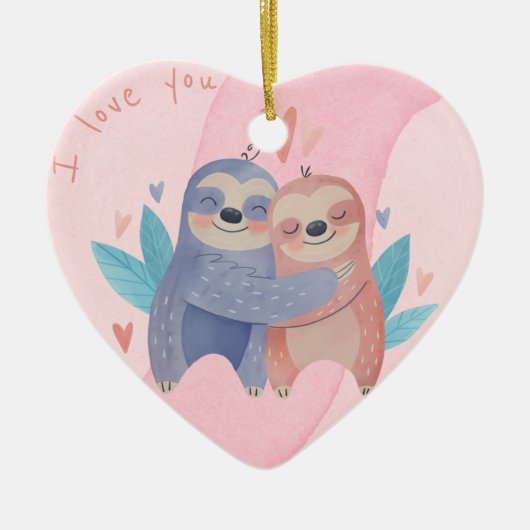 Niedliche Valentinstag Keramik Ornament (Vorne)