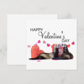 Niedliche Valentinstag Liebe des Herzens Feiertagskarte (Vorne/Hinten)