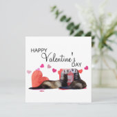 Niedliche Valentinstag Liebe des Herzens Feiertagskarte (Stehend Vorderseite)