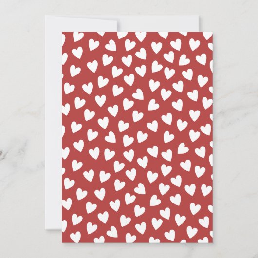 Niedliche Valentinstag-Party Einladung (Rückseite)