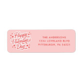 Niedliche Valentinstag-Rücksendeadresse (Vorne)