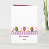 Niedliche Valentinstag-Tageskarte Feiertagskarte (Rückseite)