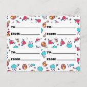 Niedliche Valentinstag Tageskarte Feiertagspostkarte (Rückseite)