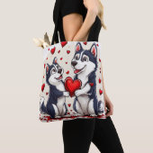 Niedliche Valentintaghunde Tasche (Von Nahem)