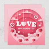 Niedliche Valentintagskarte Feiertagskarte (Vorne/Hinten)