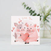 Niedliche Valentintagskarte Feiertagskarte (Stehend Vorderseite)