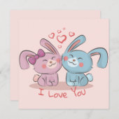 Niedliche Valentintagskarte Feiertagskarte (Vorne/Hinten)