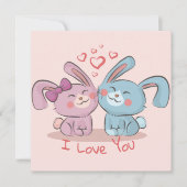 Niedliche Valentintagskarte Feiertagskarte (Vorderseite)