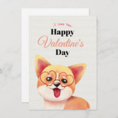 Niedliche Valentintagskarte Feiertagskarte (Vorne/Hinten)