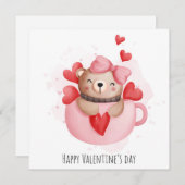 Niedliche Valentintagskarte Feiertagskarte (Vorne/Hinten)